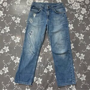 Sandro Mid Rise Straight Leg Blue Jeans